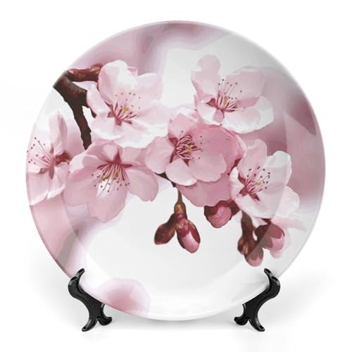 Plato decorativo Cherry Blossom de cerámica 7 pulg miniatura 1