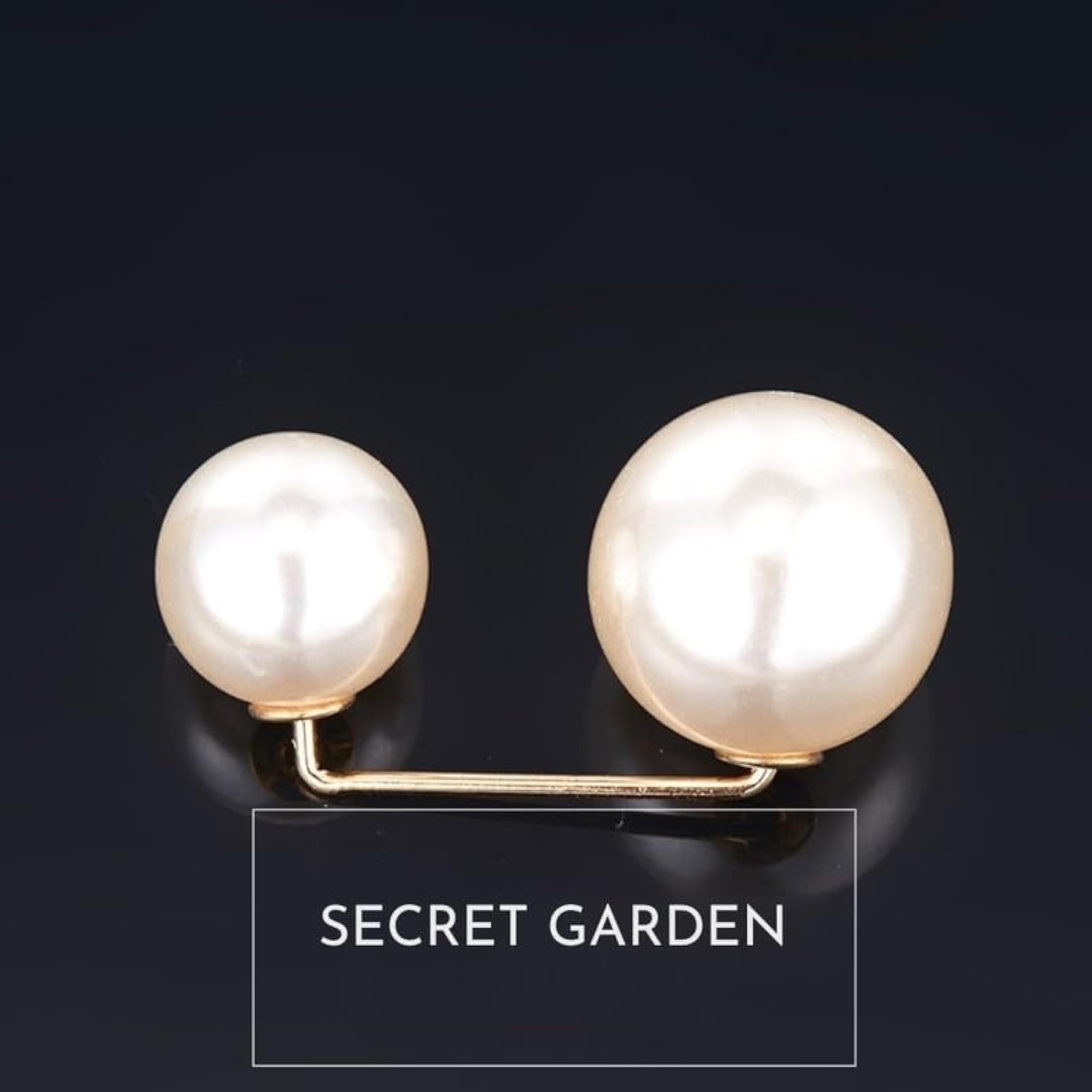 Pearl-Accented Anti-Exposure Brooch Set, One-Line Pin