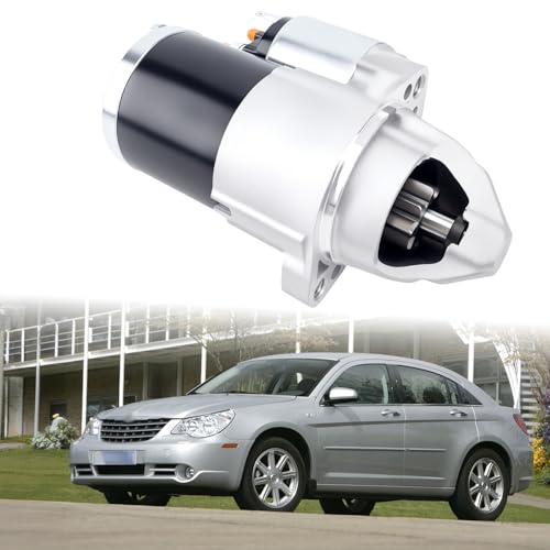 17994N Motor de Arranque Nuevo Compatible con Sebring 07-10 y Dodge Avenger 08-10, Caliber 07-12, Journey 09-19, Compass/Patriot 07-17, 12V 1.2KW 8 Dientes CCW miniatura 1