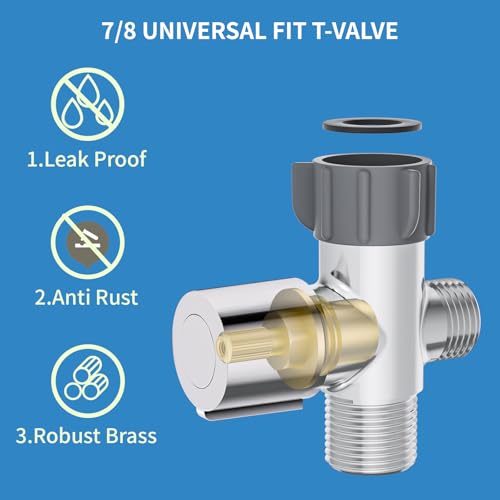 Shineforu Handheld Bidet Sprayer for Toilet-Adjustable Water Pressure with Bidet Hose, Stainless Steel Cloth Diaper Sprayer for Feminine Wash, Baby Wash & Muslim Shower (Brushed Nickel)