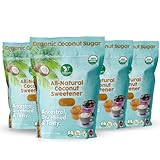 Colibreeco, Organic Coconut Sugar, 1 Pound (Pack of 4): Perfect for Sweetening Drinks & Recipes | Low Glycemic Sugar Substitute, USDA Organic | Unprocessed & Chemical-Free | Powdered Coconut Palm Sugar.