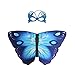 Produktbild BESTOYARD Schmetterling Mantel Halloween Cosplay Chiffon Tiere Flügel Cape Maske Set Leistung Requisiten für Kinder Cosplay Kostüm Party (Blau)