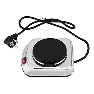 Hot Plate Coffee Heater, Non-Stick Coating 6.1 * 5.3 * 2.4 in Electric Mini Stove, Safety Heating Switch Fume Resistant Kitchen for Homes Coffee Shop