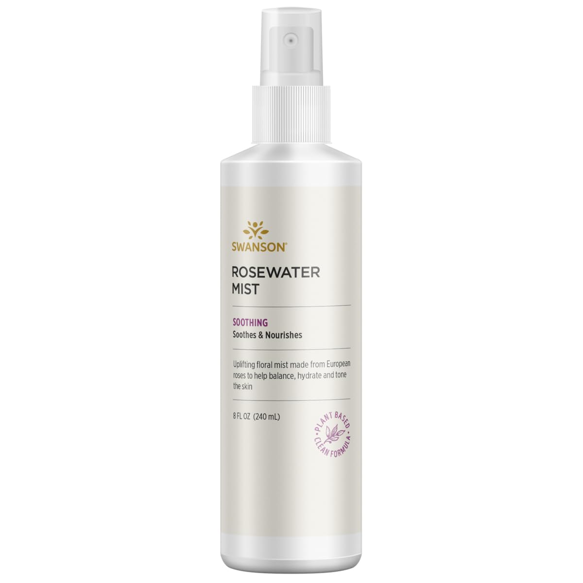 Swanson Rosewater Mist - 8 fl Ounce Liquid - Refreshing and Hydrating Rosewater Spray for Skin and Hair