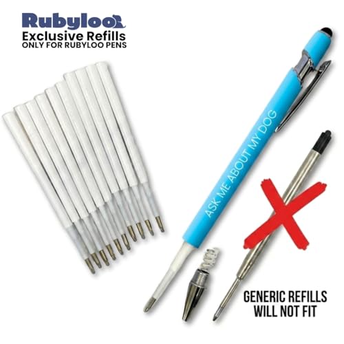 Image of Rubyloo Pen Refills - 10 Pack Black Ink, Designed for Rubyloo Pens Only