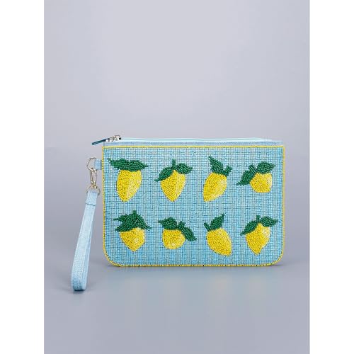 Beaded Purses Alt Patterns Beaded Clutch Purse Lemon Purse Bling Handmade Mni Pouch with Sequin Beads Evening Handbag 20254