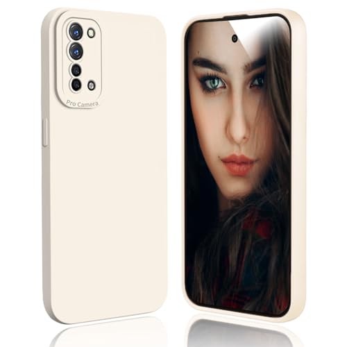 DESSEN Cover per Oppo Find X2 Lite - Silicone Custodia Antiurto Protezione Fotocamera Case Sottile e Morbida TPU Bumper Antishock Anti-Impronte, Bianco