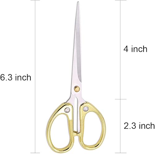 Miniatura 2 de Tijeras de oficina de acero inoxidable de 6.3 pulgadas, tijeras de hoja ultra afiladas, tijeras afiladas resistentes para oficina, hogar, escuela,