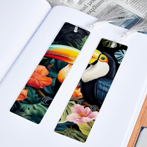 Marque-pages toucan : lot de 6 signets de lecture originaux - 5