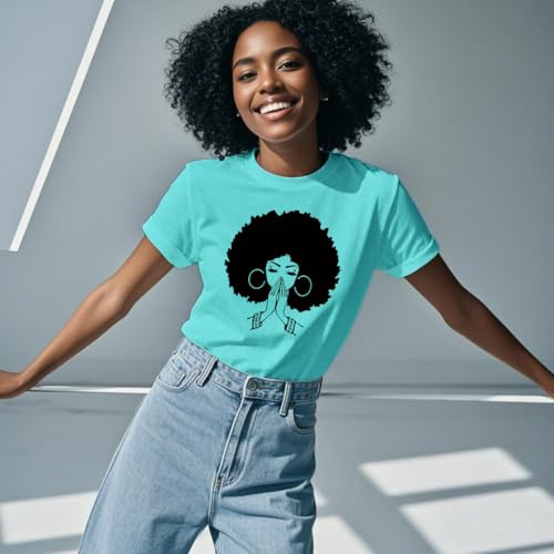 Image of Black History Shirts Black Graphic tees for Men and Women, Magic Fashion Afro American Natural Hair Vintage Melanin T-Shirts