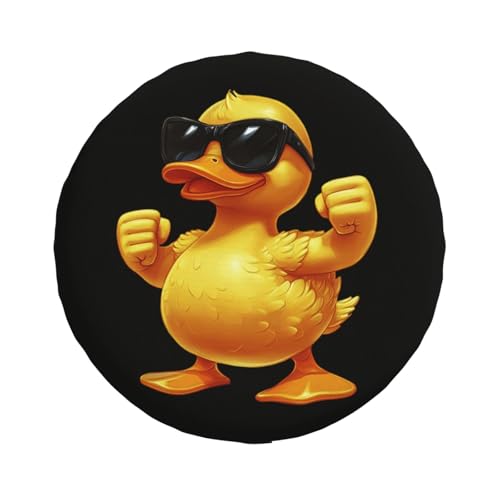 Image of Cute Duck Spare Tire Cover Universal Wheel Tire Cover Funny Cartoon Duck Tire Protectors for Travel Trailer Rv SUV Truck Camper and Many Vehicle 16 Inch