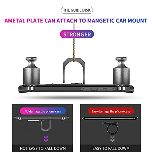 LeYi Galaxy S8 Case [Not S8 Plus], 2PC 3D Screen Protector, Military-Grade Cover, Ring Kickstand, Black