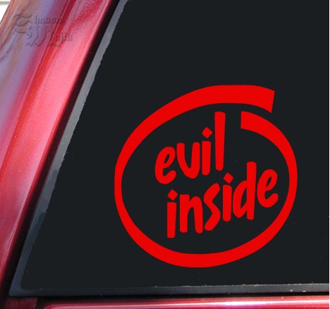 ShadowMajik Evil Inside Vinyl Decal Sticker - Red: Amazon.com: Books