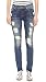7 For All Mankind Women's Skinny Jean In Destroyed Deep Indigo