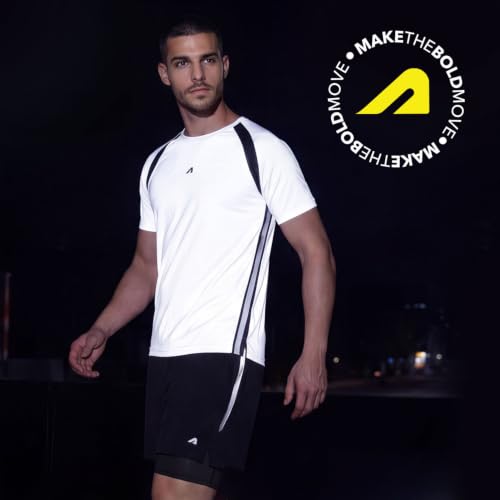 Image of Boldfit Mens Duo Shorts 2-in-1 Compression Short for Men with Inner Liner Workout Shorts with Zipper Pocket & Mobile Pocket Exercise & Gym Training Sports Short, Black