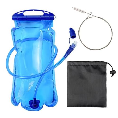 AWAVM Hydration Bladder, BPA Free 1L Hydration Pack, Water Bladder, Running Water Pouch, Water Bag for Cycling, Hiking, Camping, Running with Cleaning Tools and Drawstring Bag