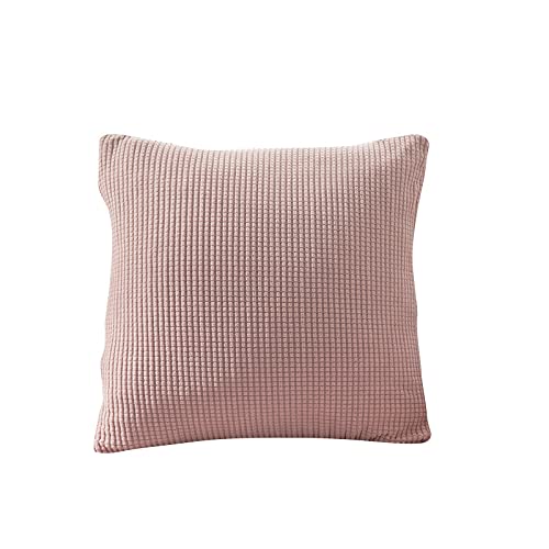Almohada decorativa para sofá, 45 x 45 cm, juego de almohadas marrones con funda de poliéster y relleno de algodón PP, 2 piezas para decoración del hogar, suave y elegante.