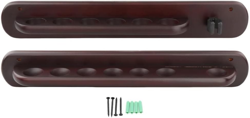 Wooden Billiard Cue Rack 6-hole Wall-mounted Rod Rack/bar Device Accessories(D)