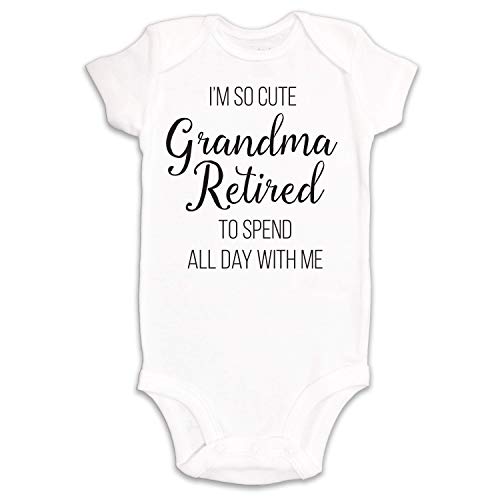 Kate & Meri I'm So Cute Grandma Retired Onesie/Bodysuit Baby Romper (3-6M)