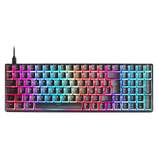 Mars Gaming MKULTRA, Teclado Mecánico Negro RGB, Compacto 96%, Switch Outemu SQ Marrón, Español