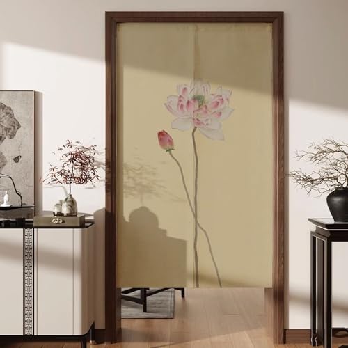 NASFH 玄関 戸口カーテン のれん ロング カラー26 おしゃれ 和風 間仕切り 目隠し パーテーション 和室 レトロ ドア A75*150 階段 キッチン 四季兼用 部屋飾り 暖簾 和モダン 出入り口 茶室装飾 引っ越し 新生活