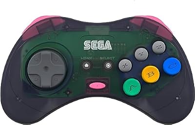 Retrobit - Sega Saturn Manette 8 boutons sans fil 2.4Ghz - Dongle USB/Port d'Origine inclus - Edition Gris [Importación francesa]