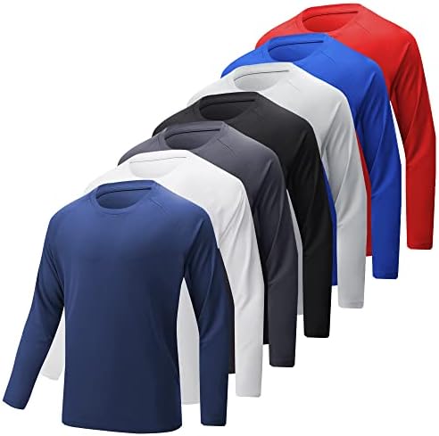 MLYENX Long Sleeve Tee Shirts for Men Dry Fit Moisture Wicking Long Sleeve Shirts Sun Protection Workout Shirts for Running