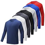 MLYENX Long Sleeve Tee Shirts for Men Dry Fit Moisture Wicking Long Sleeve Shirts Sun Protection Wor