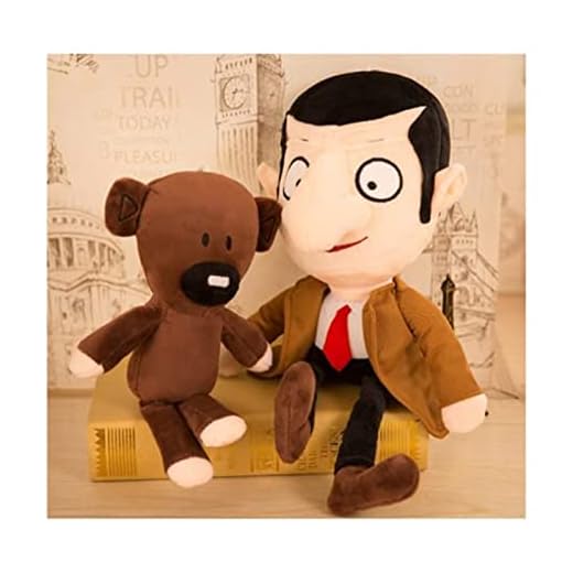 30 cm plysch uppsättning, Mr Bean och hans björn, plysch leksak och 2 födelsedagspresenter (Color : Sir+bear, Size : 30cm)