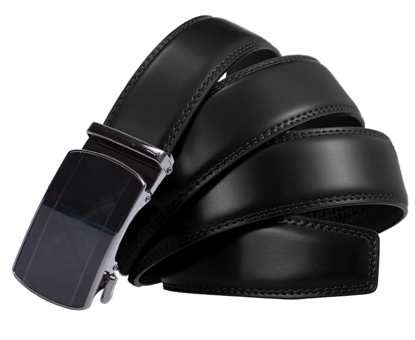 Image of WildHorn Men's Genuine Leather Belt for Men| Premium Auto-Lock Buckle | Adjustable up to 48 inch | Formal & Casual Wear | Micro-Adjust Fit | Stylish Gift Box Included