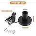 HUAREW Polished Metal Desktop Lamp Base, E26 E27 Screw Light Socket Edison Bulb Holder Base, Small Industrial Table Lamp Base Only, 6ft Cord On/Off Switch US Plug (Black,2 Pack)
