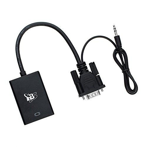 TBS2220 Portable VGA Plus 3.5mm Audio to HDMI Converter Adapter for HDTV 1080p