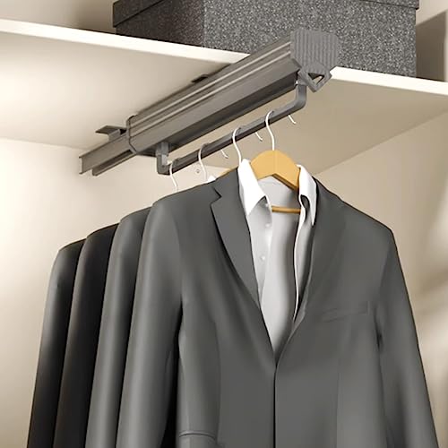 Solution organisation garde-robe efficace avec rail de vêtements amovible
