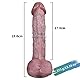 Reproduktion echte handgemachte Dildo, 8,18 Zoll realistischer Dildo, riesiger Penis aus körperverträglichem Material, Sexspielzeug für Frauen, flexible Dildos mit Saugnapf für freihändiges Spiel.