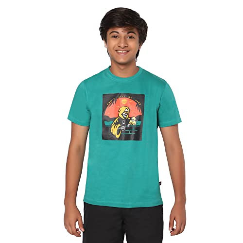 Image of TeenTrums Teenagers Boys Tshirt 100% Cotton Casual Wear Round Neck Half Sleeve Cool Graphic Printed T-Shirt for Boys