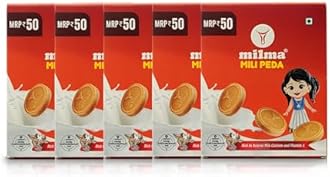 Milma Milk Peda, 500g (Pack of 5, 100g each) | Authentic Indian Mithai | Perfect for Festivals, Gifting & Puja