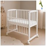 Baby Delux Baby Beistellbett weiß 90x40 cm Babybett Stubenwagen...