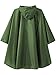 POWINSUN Fashion Hooded Rain Poncho Waterproof Raincoat Jacket with pocket for Women/Men/Adult (Army green)