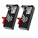 2 Pack Battery Tester, Universal Battery Checker for AA/AAA/C/D / 9V / 1.5V Button Cell Batteries