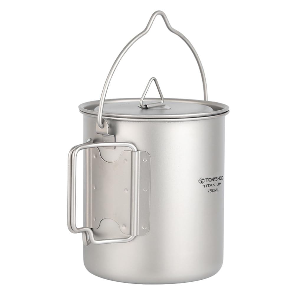 Bouteille d'eau en Titane 1L Bouteille d'eau de Sport légère et étanche avec Pot Suspendu de 750 ML Camping en Plein air Randonnée Sac à Dos