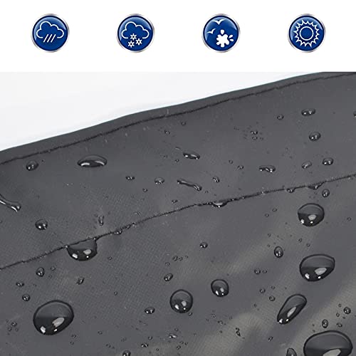 JAVOUKA Anhängerplane Flachplane mit Gummigurt 258x135x8CM - randverstärkte Wasserfest Anhänger Plane(schwarz) - PKW Anhänger Abdeckplane 500KG - 750KG für Stema DDR Hänger humbaur u. a. – Bild 7