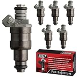 MACAX Set of 6 Fuel Injectors 53030778AB FJ682 Replacement Compatible with Jeep Grand Cherokee TJ Wrangler 1996 1997 1998 4.0L L6 VIN:S - Replaces 812-11128 RL030778AB