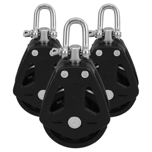 Poulie de rotation en nylon et acier inoxydable pour câble pack de 3 pièces