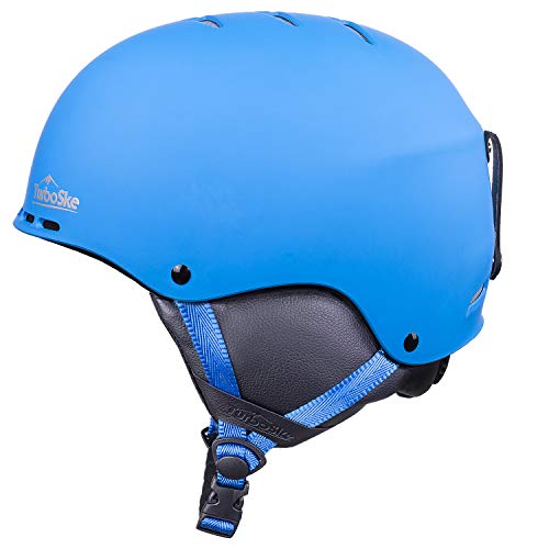 TurboSke Ski Helmet, Snowboard Helmet for Men, Women and Youth (XS/S, Blue)