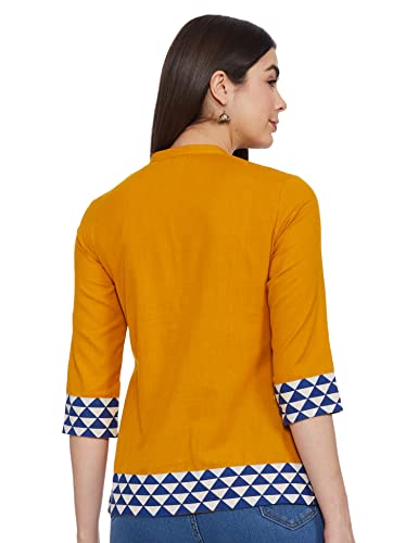 Image of Amazon Brand - Myx Women Cotton Regular Fit Casual Kurti (Available in Plus Sizes)