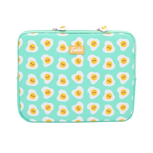 FUNFUL Funda para Chromebook y Portátil 11.6-12" de HUEVÓN para Divertirte y Tomartélo con Calma - Maletín/Funda Ordenador Portátil para Chromebook de 11,6" y 12", Regalos para Niñas y Mujeres