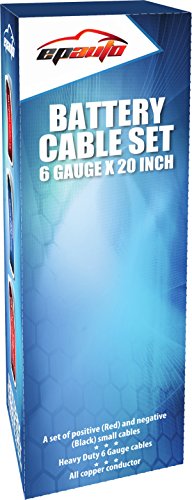 Epauto 20-Inch Battery Inverter Cable Set #TOP2