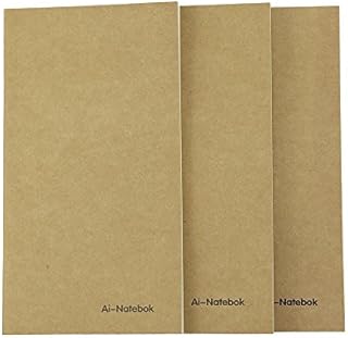 Travelers Notebook Inserts Lined Paper, Refill for Travel Journal, 7.5 X4 Inch - Set of 3 - 240 Pages, Supply by ai-natebok