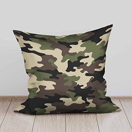 Beabes MJ-PC-A067 Pillow Cases Fashion Black Brown Green Camo Seamless Pattern Pack Of 2,Decorative Throw Pillow Covers thumb #2
