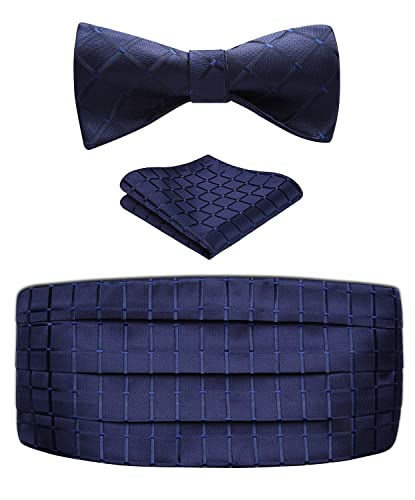 Ensemble Ceinture De Smoking Great British Tie Club - Satin - Inclut Nœud Papillon Et Mouchoir